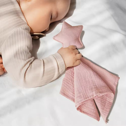 Baby Cotton Muslin Comfortable Blanket Cute Cat Doll with Cat Pattern for Infant Kids Sleep Appease Towel
