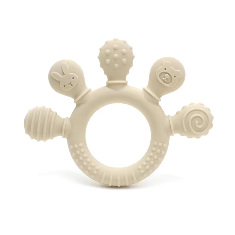 BPA-Free Silicone Baby Teether – Food Grade Sensory Chew Toy for Newborns
