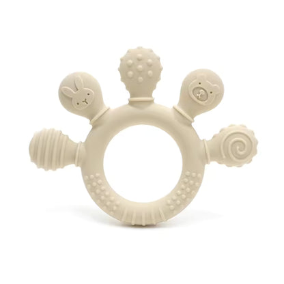 BPA-Free Silicone Baby Teether – Food Grade Sensory Chew Toy for Newborns