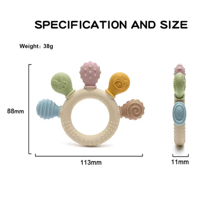 BPA-Free Silicone Baby Teether – Food Grade Sensory Chew Toy for Newborns