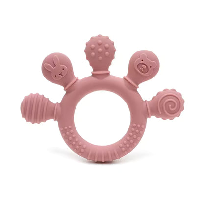 BPA-Free Silicone Baby Teether – Food Grade Sensory Chew Toy for Newborns